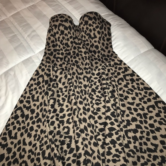 Victoria’s Secret Leopard strapless dress XS 34A - Picture 2 of 6